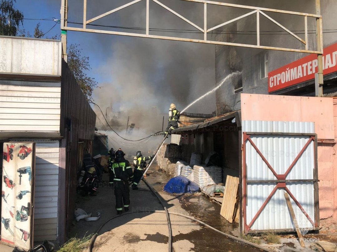 Пожар в нежилом здании в городском округе Щелково